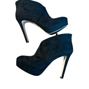 Jessica Simpson Black Suede Platform Booties – Size 6.5 High Heel Ankle Boots